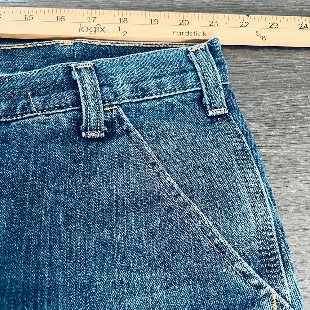 Carhartt Jeans Mens 42X30 Blue Relaxed Fit Straight Leg Carpenter Work Denim